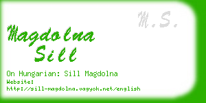 magdolna sill business card